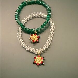 Elegant Crystal Beaded Bracelets with Star Charms